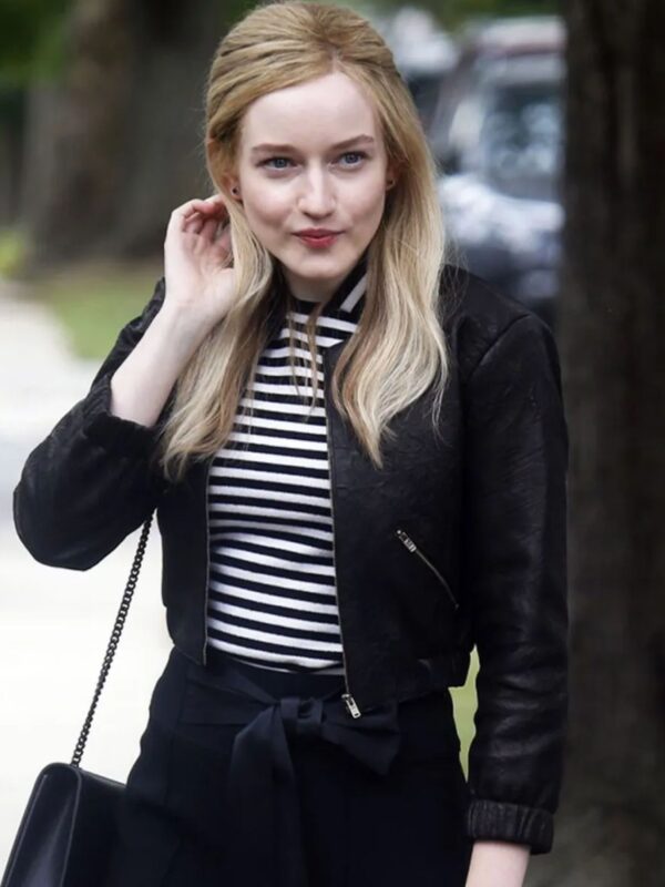 Inventing Anna Delvey Black Cropped Leather Jacket
