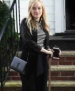 Inventing Anna Delvey Black Cropped Leather Jacket