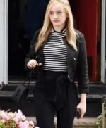 Inventing Anna Delvey Black Cropped Leather Jacket