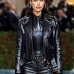 Irina Shayk Met Gala 2022 Black Leather Jacket