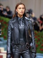 Irina Shayk Met Gala 2022 Black Leather Jacket