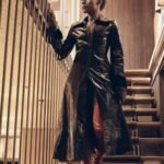 Issa Rae The Lovebirds Black Long Leather Coat