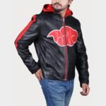 Itachi Uchiha Akatsuki Black Biker Leather Jacket