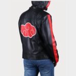 Itachi Uchiha Akatsuki Black Biker Leather Jacket