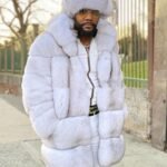 Ivan Mink Fur White Hooded Coat