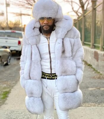 Ivan Mink Fur White Hooded Coat