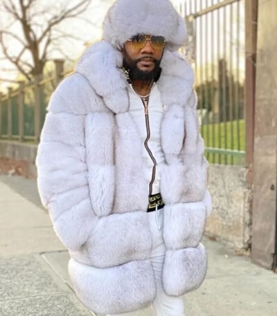 Ivan Mink Fur White Hooded Coat