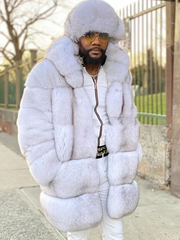 Ivan Mink Fur White Hooded Coat