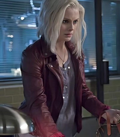 Izombie S03 Rose McIver Maroon Leather Jacket