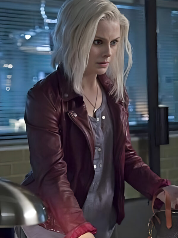 Izombie S03 Rose McIver Maroon Leather Jacket
