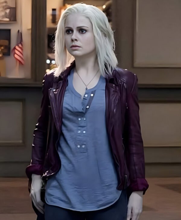 Izombie S03 Rose McIver Maroon Leather Jacket