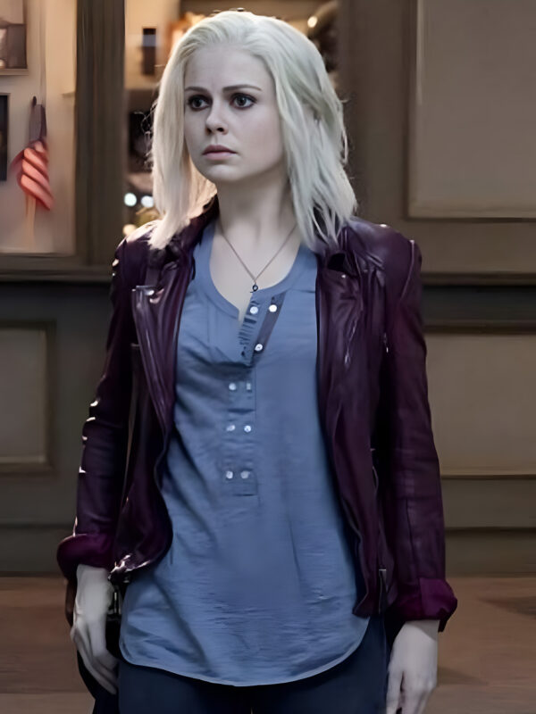 Izombie S03 Rose McIver Maroon Leather Jacket