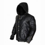 Jace The Mortal Instruments Black Leather Hooded Jacket
