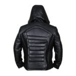 Jace The Mortal Instruments Black Leather Hooded Jacket