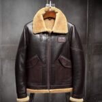 James Shearling Aviator B3 Leather Jacket