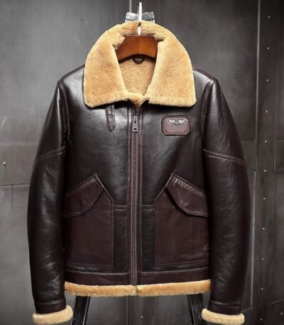 James Shearling Aviator B3 Leather Jacket