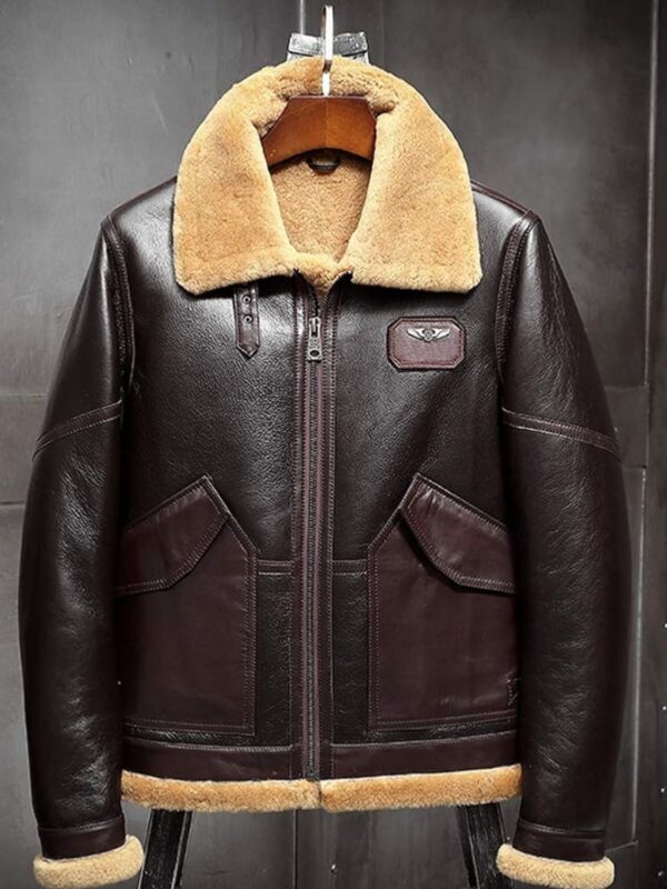 James Shearling Aviator B3 Leather Jacket