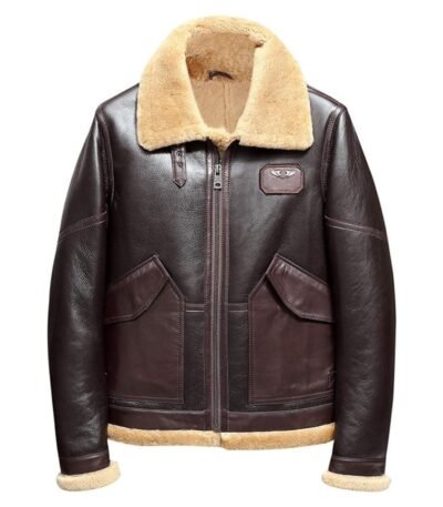James Shearling Aviator B3 Leather Jacket