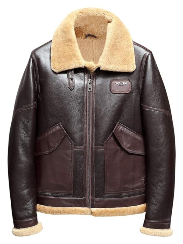 James Shearling Aviator B3 Leather Jacket