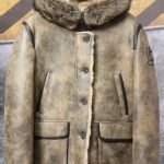 Jamie Hooded Shearling Parka Leather Jacket