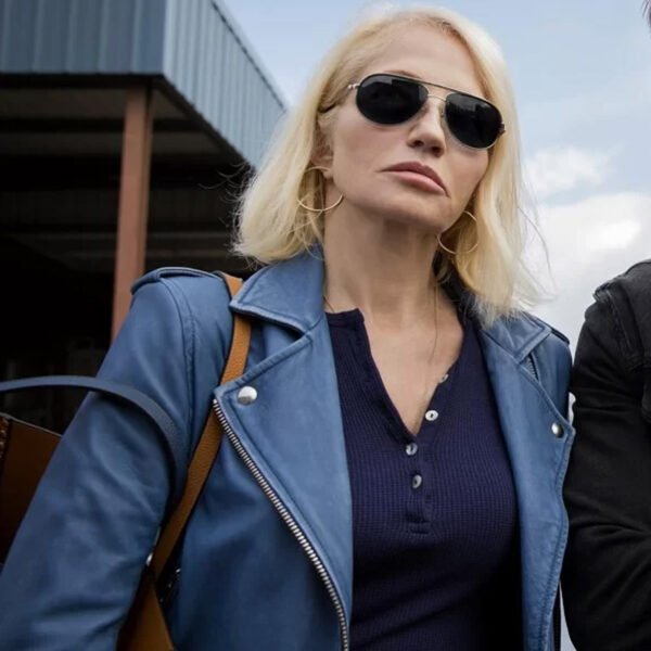 Janine Cody Animal Kingdom Blue Leather Jacket