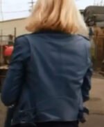 Janine Cody Animal Kingdom Blue Leather Jacket