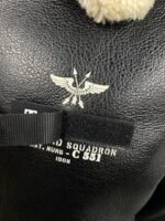 Jared Top Gun Shearling Fur B3 Black Leather Jacket