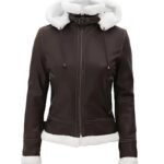 Jasmine Dark Brown Jacket with hood