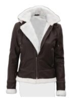 Jasmine Dark Brown Jacket with hood