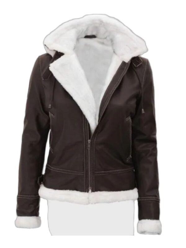 Jasmine Dark Brown Jacket with hood