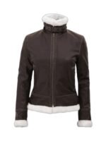 Jasmine Dark Brown Jacket with hood
