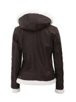 Jasmine Dark Brown Jacket with hood