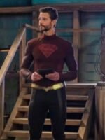 Jason Behr Supergirl S06 Zor-El Maroon Leather Jacket
