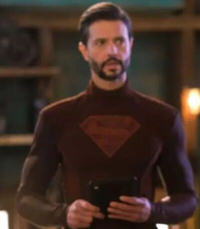 Jason Behr Supergirl S06 Zor-El Maroon Leather Jacket