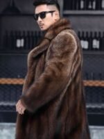 Jaxon Genuine Mink Fur Brown Coat