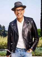 Jeff Goldblum Jurassic World Dominion Black Biker Jacket