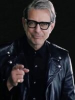Jeff Goldblum Jurassic World Dominion Black Biker Jacket