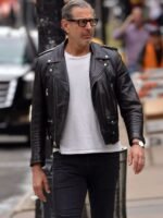 Jeff Goldblum Jurassic World Dominion Black Biker Jacket