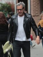 Jeff Goldblum Jurassic World Dominion Black Biker Jacket