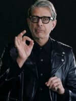 Jeff Goldblum Jurassic World Dominion Black Biker Jacket