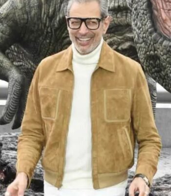 Jeff Goldblum Jurassic World Dominion Brown Suede Jacket