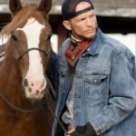 Jefferson White Yellowstone Blue Denim Trucker Jacket