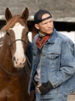 Jefferson White Yellowstone Blue Denim Trucker Jacket