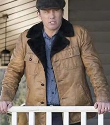 Jeffrey Fargo Dodd Gerhardt Black Fur Collar Leather Jacket
