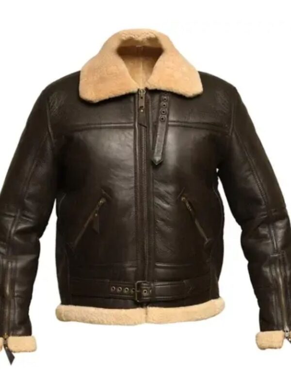 Jenking B3 Bomber Heavy Shearling Leather Jacket