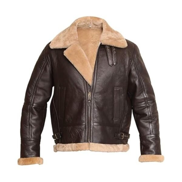 Jenking B3 Bomber Heavy Shearling Leather Jacket
