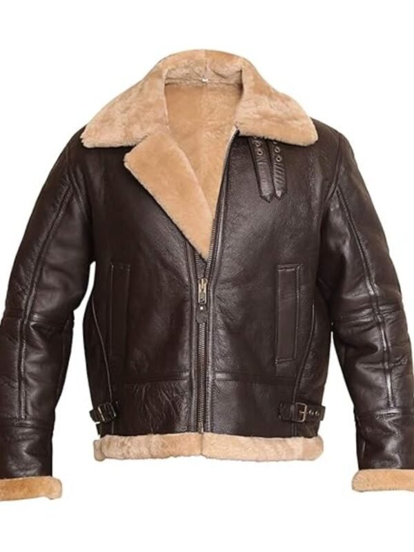 Jenking B3 Bomber Heavy Shearling Leather Jacket