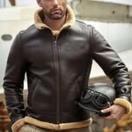Jenkins Coffee Brown SF Bomber Genuine Leather Jacket