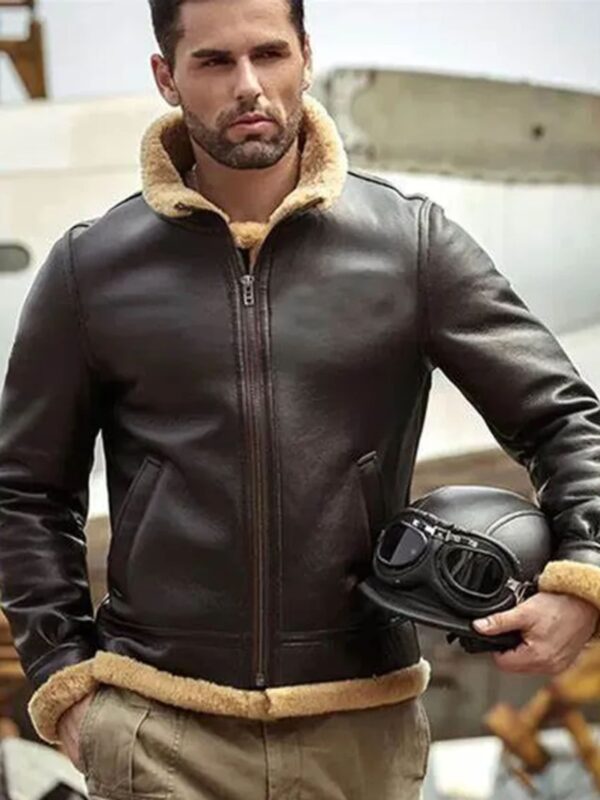 Jenkins Coffee Brown SF Bomber Genuine Leather Jacket