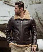 Jenkins Coffee Brown SF Bomber Genuine Leather Jacket